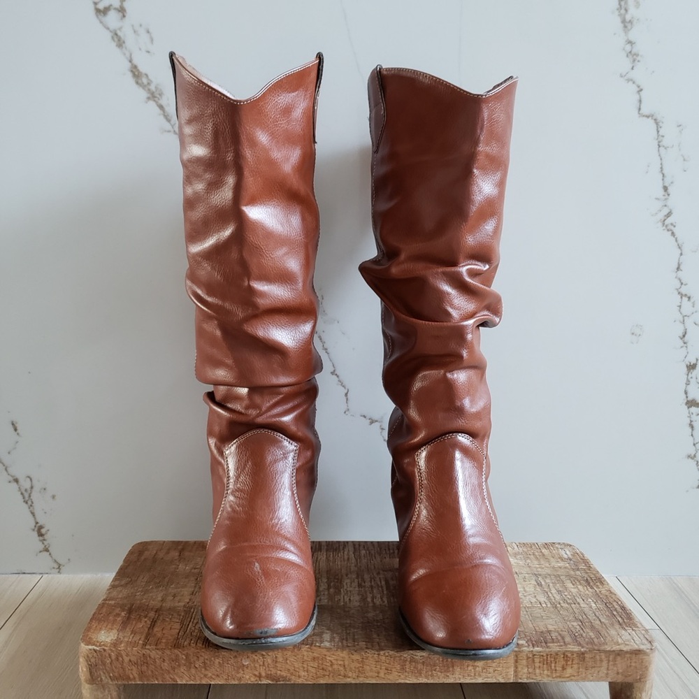 Muk Luks Chestnut Over the Knee Boots - Picture 3 of 15